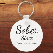 Custom “Sober Since” Keychain - Sobriety Date Schlüsselanhänger (Vorderseite)