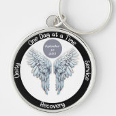 Custom Sobriety Erholung Meilenstein Geschenk - Fl Schlüsselanhänger (Vorne)