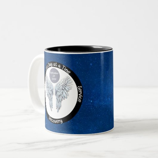 Custom Sobriety Erholung Meilenstein Geschenk - Fl Zweifarbige Tasse (Vorderseite Links)
