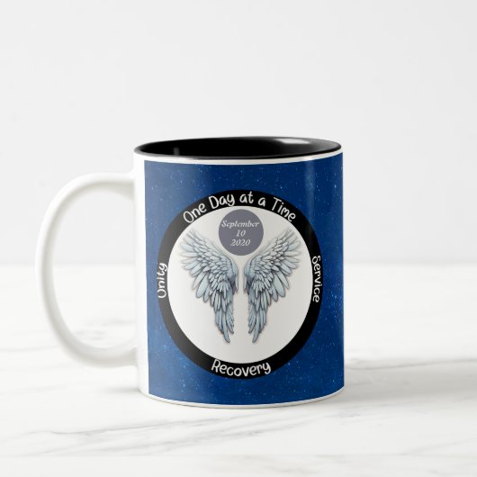 Custom Sobriety Erholung Meilenstein Geschenk - Fl Zweifarbige Tasse (Links)