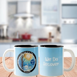 Custom Sobriety Meilenstein Geschenk - Swan In Lak Zweifarbige Tasse