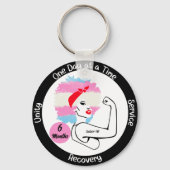 Custom Sobriety Meilenstein Geschenk - Trans Prix Schlüsselanhänger (Vorderseite)