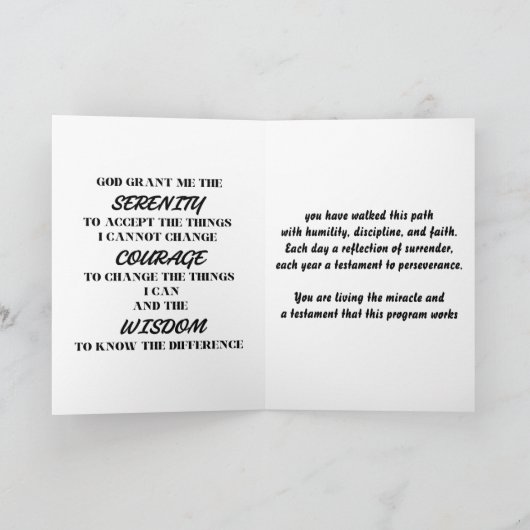 Custom Sobristone Meilensteine-Karte | Spirituelle Karte (Innenseite)