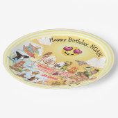Custom SoCal Birthday Pappteller (Schrägansicht)