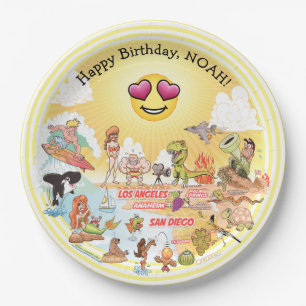 Custom SoCal Birthday Pappteller
