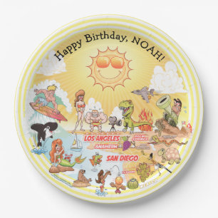 Custom SoCal Birthday Pappteller