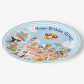 Custom SoCal Birthday Pappteller (Schrägansicht)