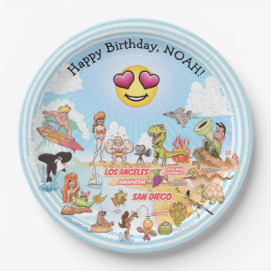 Custom SoCal Birthday Pappteller