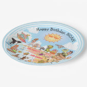 Custom SoCal Birthday Pappteller (Schrägansicht)