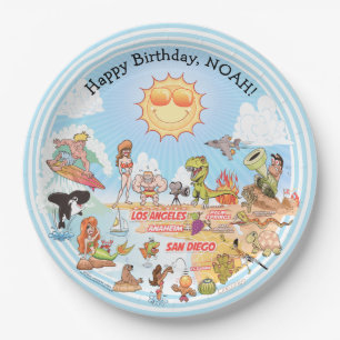 Custom SoCal Birthday Pappteller