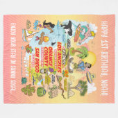 Custom SoCal Paradise Fleecedecke (Vorderseite (Horizontal))