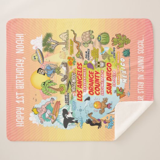 Custom SoCal Paradise Sherpadecke (Vorderseite (Horizontal))