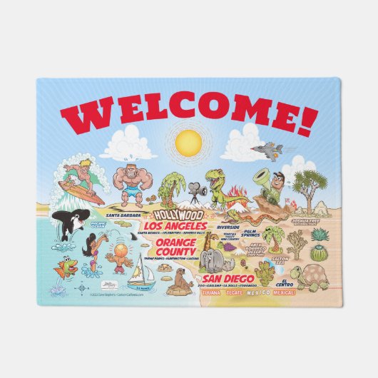 Custom SoCal Welcome Mat Fußmatte (Vorderseite)
