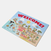 Custom SoCal Welcome Mat Fußmatte (Schrägansicht)