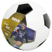Custom Soccer Ball Gelb (Dreiviertel)