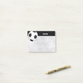 custom soccer ball post it note black and white post-it klebezettel (Auf Schreibtisch)