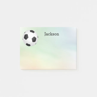 custom soccer ball post it note to personalize post-it klebezettel