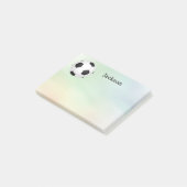 custom soccer ball post it note to personalize post-it klebezettel (angewinkelt)