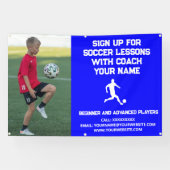 Custom Soccer Football Gecoacht Klassenunterricht Banner (Horizontal)