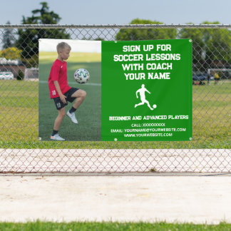 Custom Soccer Football Gecoacht Klassenunterricht Banner