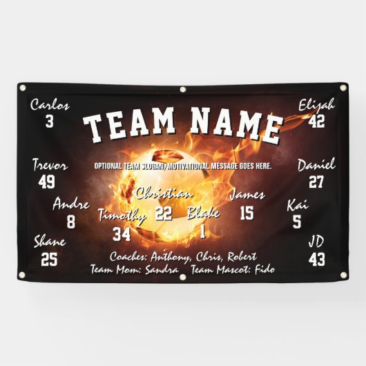 Custom Soccer/Football Team Spirit Banner (Horizontal)