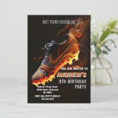 Custom Soccer Geburtstagseinladung Einladung (Stehend Vorderseite)