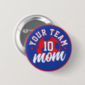 Custom Soccer Mom Button with Number (Vorne & Hinten)