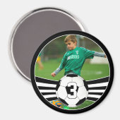 Custom Soccer Player Foto & Jersey Number Sports Magnet (Vorderseite/Rückseite)