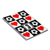 Custom Soccer Player Jersey Nummer Schachbrett Spo Notizblock (Rechte Seite)