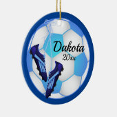 Custom Soccer Weihnachtsschmuck Light Blue Clement (Rechts)