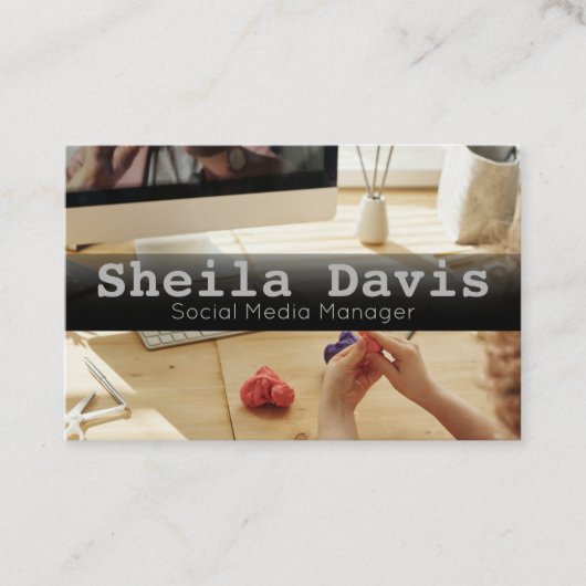 Custom Social Media Manager Visitenkarte (Vorderseite)