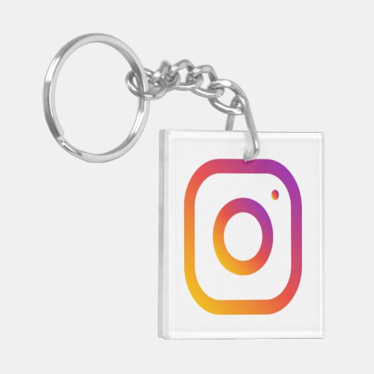 Custom Social Media QR Code Werbeaktion Marketing Schlüsselanhänger (Vorderseite links)