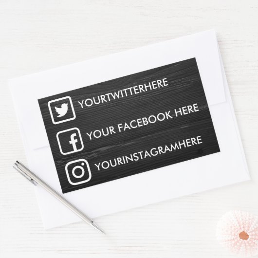 Custom Social Media Stickers (Umschlag)