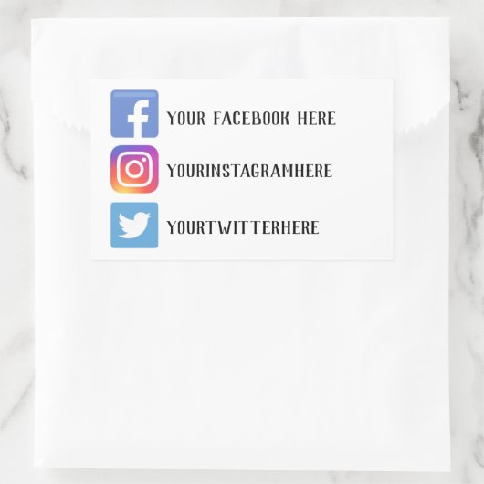 Custom Social Media Stickers (Tasche)
