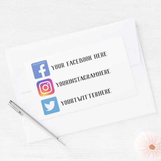 Custom Social Media Stickers (Umschlag)