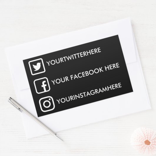 Custom Social Media Stickers (Umschlag)