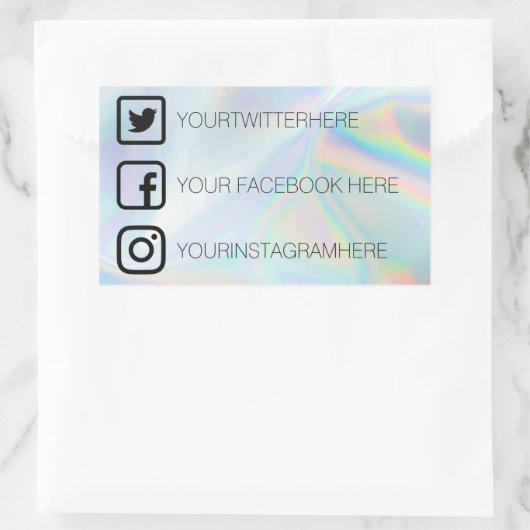 Custom Social Media Stickers Imitate Holo (Tasche)