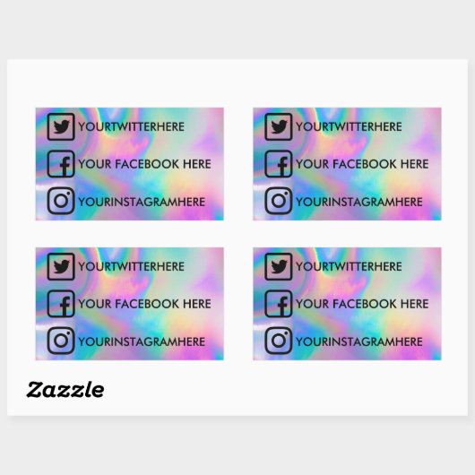 Custom Social Media Stickers Imitate Holo (Blatt)