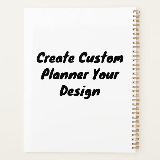 Custom Soft Cover Planner mit Gold Spiral Binding Planer (Rückseite)