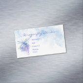 Custom Soft Watercolor Blue Dragonfly Business Ca Magnetische Visitenkarte (Beispiel)