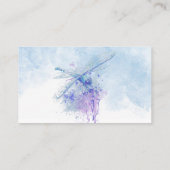 Custom Soft Watercolor Blue Dragonfly Visitenkarte (Rückseite)