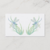 Custom Soft Watercolor Blue Green Dragonfly Visitenkarte (Rückseite)
