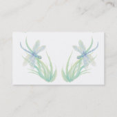 Custom Soft Watercolor Blue Green Dragonfly Visitenkarte (Rückseite)
