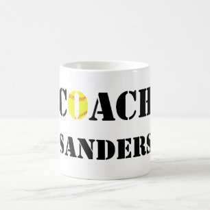 Custom Softball Coach Coffee Tasse