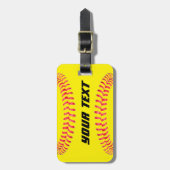 Custom Softball Luggage Tag Gepäckanhänger (Vorderseite vertikal)