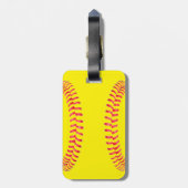 Custom Softball Luggage Tag Gepäckanhänger (Rückseite vertikal)