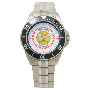 Custom Softball Team Stainless Steel Watch Armbanduhr