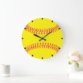 Custom Softball Wall Clock Große Wanduhr (Zuhause)