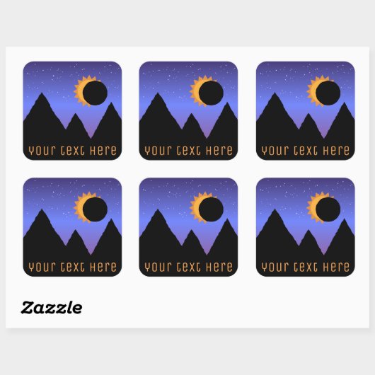 Custom Solar Eclipse 2017 Stickers (Blatt)