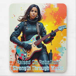 Custom Soldier Girl Gitarrist Art Inspiration Mousepad